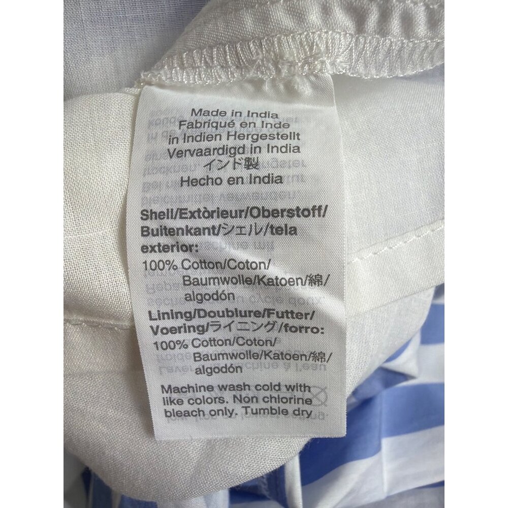 J.Crew Striped Tiered Cotton Dress XL Blue & White - Picture 6 of 16